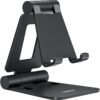 61srjyM7TFL._AC_SL1500_.jpg Nulaxy Dual Folding Cell Phone Stand, Fully Adjustable Foldable Desktop Phone Holder Cradle Dock Compatible with Phone 16 15 14 13 12 11 Pro Xs Xs Max Xr X 8, Nintendo Switch, All Phones