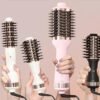 Travel Blow Dryer Brush in one, Dual Voltage Mini Hot Air Brush, Hair Trends Nano Titanium 2 Inch One Step Hair Dryer and Styler Volumizer Oval Shape