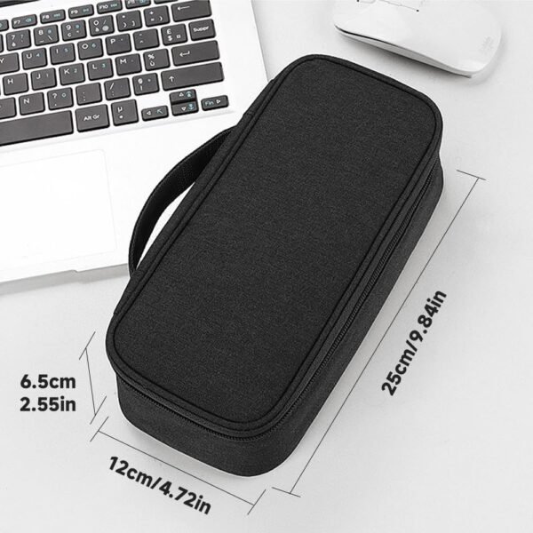 61vtkf0ZuL._AC_SL1000_.jpg Teskyer Electronics Organizer Travel Case, Waterproof Portable Tech Accessories Pouch with Organized Compartments for Cables, Phone, Chargers, Earphone, Black