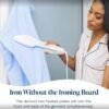 Nori Press Travel Steam Iron - Handheld Iron With Optional Steam Feature - No Ironing Board Required - Easy to Use w/ 6 Fabric Settings - Removes Wrinkles - User Manual Included -White