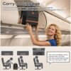 imiomo Hard Shell 20 Inch Carry on Luggage 3 Piece Set with Travel Backpack, Lightweight Hardside Carry-On Suitcase with Spinner Wheels and TSA Lock, Black