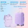 LARVENDER Luggage Sets 3 Piece, Hardside PP Carry On Suitcase with 360° Spinner Wheels TSA Lock Luggage Sets for Women, Lavender