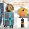 BILIONE 4 Pack Luggage Straps 79" Long Belts Keep Suitcase Secure While Traveling, TSA Approved Add a Bag Premium Accessory for Travel Bag Closure (4 Pcs Purple)