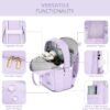 LARVENDER Luggage Sets 3 Piece, Hardside PP Carry On Suitcase with 360° Spinner Wheels TSA Lock Luggage Sets for Women, Lavender
