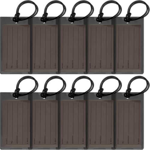 711ou0xC7KL._AC_SL1500_.jpg 10 Pack Luggage Tags for Suitcases, Airplane Travel Essentials for Flying, International Travel Must Haves, and Luggage Accessories by Sodsay