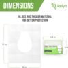 Toilet Seat Cover Paper Flushable (50 Pack) - XL for Adults and Kids Potty Training, 100% Biodegradable Travel Supplies Essentials for Public Restrooms, Airplane, Camping, Festivals