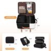 713CjJU6RGL._AC_SL1500_.jpg LOVEVOOK Travel Backpack for Women, TSA Carry On Backpack Flight Approved Luggage, 40L Water Resistant Personal Item Daypack Large Weekender Bag fit 17 inch Laptop with 3 Cubes, Beige-black-brown