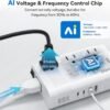 DOACE 220V to 110V Converter for European Travel - 350W Voltage Converter US to Europe with 4 QC+PD Chargers for Using U.S. Devices Abroad - Hair Straightener Shaver Toothbrush Laptop Camera Phone