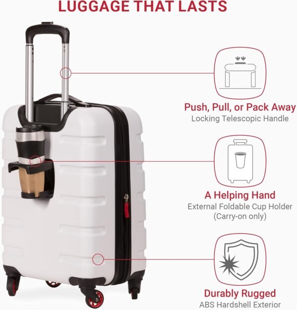 714sOaZ5MVL._AC_SL1500_.jpg SwissGear 7366 Hardside Expandable Luggage with Spinner Wheels, White, Carry-On 19-Inch