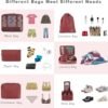 BAGAIL 8 Set Packing Cubes Luggage Packing Organizers for Travel Accessories-Wine Red
