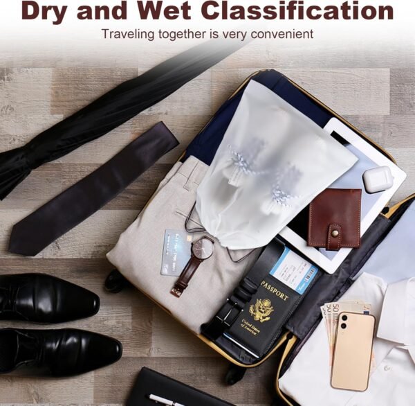 718KHGMd1L._AC_SL1500_.jpg Hoewina Transparent Shoe Bags for Travel with Rope 8PCS Large Clear Shoe Bag Storage 11.8in X 15.7in Portable Travel Shoe Bags for Men and Women
