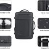 71935EMwgWL._AC_SL1500_.jpg Carry On Backpack, 50L Travel Backpack, Luggage Backpack TSA Flight Approved Laptop Backpack for Men & Women, Large Expandable Bag 40L Daypack Lightweight Business Weekender Bag, Black