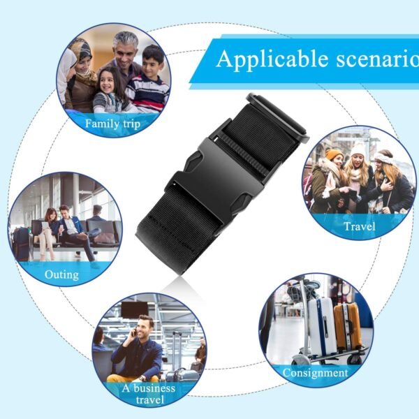 71ADxf9s0jL._AC_SL1500_.jpg 2Pcs Luggage Straps for Suitcase Travel Accessories TSA Approved, 80In Long Belts to Keep Your Suitcase Secure, Adjustable Bag Straps with Quick-Release Buckle for Travel Bag Closure, Black