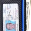 Buffway Slim Minimalist Front Pocket RFID Blocking Leather Wallets for Men and Women - Carbon Fiber Black