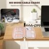 71C2pQSVaWL._AC_SL1500_.jpg Electronics Organizer Travel Case, Charger Bag Cord Organizer Travel, Compact Tech Pouch Cable Organizer Bag for Charger, Cords, Phone, Headphones, Flash Drive, SD Card (Beige, Small-Single Layer)