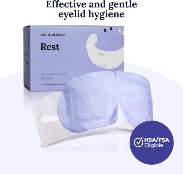 71E1w1XFqRL._AC_SL1500_.jpg Rest: Self Heating Warm Compress for Dry Eyes | Heated Eye Mask for Fast Relief | No Microwave or Washcloth Needed | Travel Ready | 30 Count