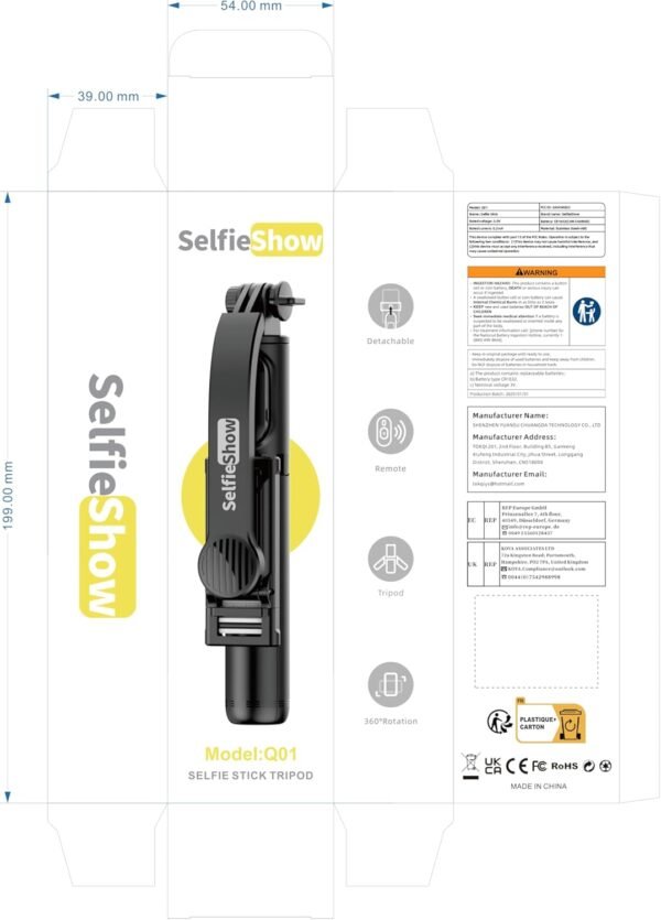 71E7qyZht8L._AC_SL1500_.jpg SelfieShow Selfie Stick, Extendable Selfie Stick Tripod with Wireless Remote and Tripod Stand, Portable, Lightweight, Compatible with iPhone 15 14 13 12 Pro Xs Max X 8Plus, Samsung Smartphone and More