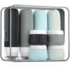 71EjRnUj2-L._SL1500_.jpg Travel Bottles - 8 Pack, TSA Approved Travel Size Toiletries, Leak Proof Silicone Squeezable Containers in Clear Bag