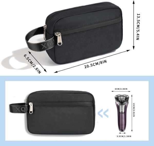 71GWBfqV7L._AC_SL1500_.jpg XQXA Toiletry Bag for Men, Hanging Dopp Kit Water Resistant Travel makeup Bag for women, Mens Travel Bag Shaving Bag for Toiletries Accessories (01-Black)