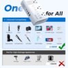 DOACE 220V to 110V Converter for European Travel - 350W Voltage Converter US to Europe with 4 QC+PD Chargers for Using U.S. Devices Abroad - Hair Straightener Shaver Toothbrush Laptop Camera Phone