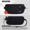 71HL-webY0L._AC_SL1500_.jpg DAITET Money Belt - Passport Holder Secure Hidden Travel Wallet with RFID Blocking, Undercover Fanny Pack (Black)