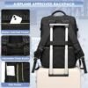 Large Carry On Travel Backpack - Flight Approved Waterproof Anti-Theft Luggage Daypack for Women Men Fit 17 Inch Laptop Business Weekender Overnight Backpack College Bag Personal Item Size Black