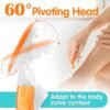71JBeJR0Q2L._SL1500_.jpg DreamGenius Travel Razors for Women Include 1 Handle and 5 Cartridges, Extra Smooth 5-Blade Travel Essentials Razor with Case for Shaving, Orange