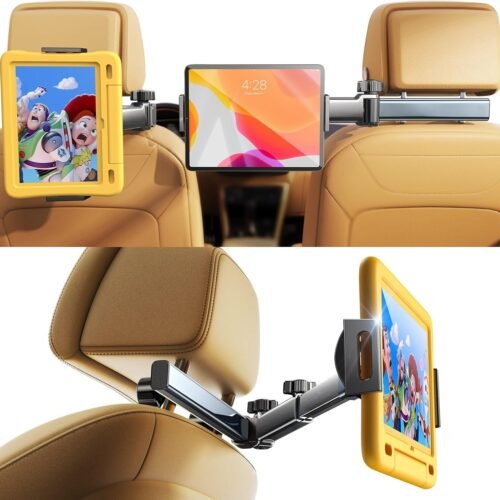 71JoO7dB0rL._AC_SL1500_.jpg LISEN for iPad Holder Car Mount Road Trip Essentials Activities for Kids Car Accessories Women Interior, 3 in 1 Tablet Holder Backseat Camping Car Organizer Back Seat Headrest iPad Mount