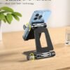 71LbGCCUrFL._AC_SL1500_.jpg Nulaxy Dual Folding Cell Phone Stand, Fully Adjustable Foldable Desktop Phone Holder Cradle Dock Compatible with Phone 16 15 14 13 12 11 Pro Xs Xs Max Xr X 8, Nintendo Switch, All Phones