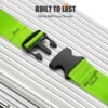 BILIONE 4 Pack Luggage Straps 79" Long Belts Keep Suitcase Secure While Traveling, TSA Approved Add a Bag Premium Accessory for Travel Bag Closure (4 Pcs Purple)