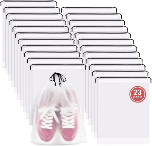 71MOcr1rlXL._AC_SL1500_.jpg 23 Pack Shoe Bags for Travel, 11.8" x 15.7" Waterproof Travel Shoe Bags for Packing,Large Travel Bag for Shoes, Storage Bags Travel Essentials Men for and Women