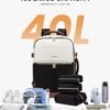 71O2FbUZpjL._AC_SL1500_.jpg LOVEVOOK Travel Backpack for Women, TSA Carry On Backpack Flight Approved Luggage, 40L Water Resistant Personal Item Daypack Large Weekender Bag fit 17 inch Laptop with 3 Cubes, Beige-black-brown