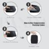 71OZnPBB60L._AC_SL1500_.jpg 4 Set Compression Packing Cubes Travel - Travel Accessories Expandable Packing Organizers for Carry On - Essentials Luggage Bags