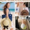 71PraKlEiCL._AC_SL1500_.jpg Magnetic Hat Clip for Travel on Bag, 2Pcs Brown Silicone Hat Clip Magnet Hat Holder Hat Hook for Bag Tote Luggage, Beach Straw Hat Carry Clip, Vacation Traveling Essentials Accessory