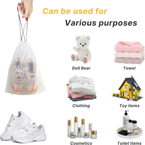 71QYq2uay-L._AC_SL1500_.jpg Hoewina Transparent Shoe Bags for Travel with Rope 8PCS Large Clear Shoe Bag Storage 11.8in X 15.7in Portable Travel Shoe Bags for Men and Women