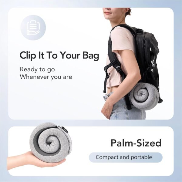 71S2UPvinYL._AC_SL1500_.jpg Travel Pillow, 100% Pure Memory Foam Travel Neck Pillow Airplane Neck Support Ergonomic Design for Traveling Suitable for Airplanes,Offices and Cars-Grey