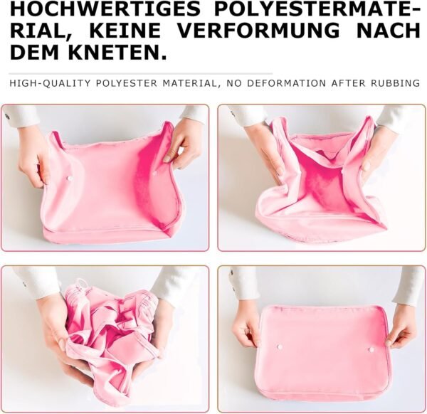 8 Set Packing Cubes for Suitcases Travel Luggage Packing Organizers,Travel Essentials Luggage Organizer Accessories for Shoe Bag Tioletry Bag Laundry Bag (Pink)
