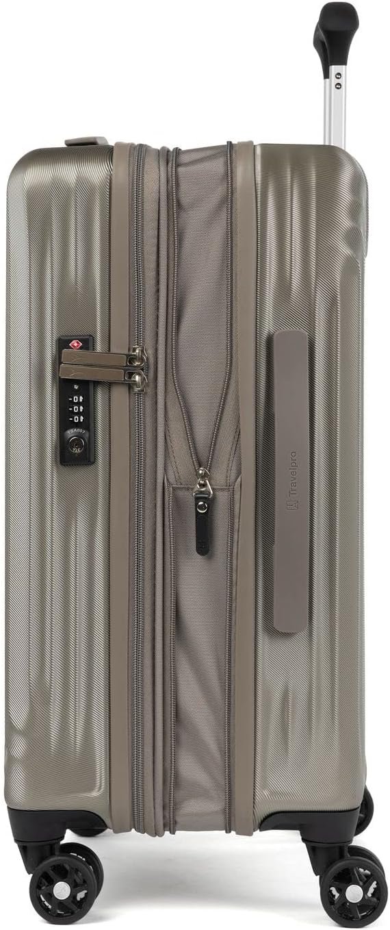 Travelpro Maxlite Air Hardside Expandable Carry on Luggage, 8 Spinner Wheels, Lightweight Hard Shell Polycarbonate Suitcase, Champagne, Carry On 21-Inch