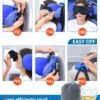 Travel Pillows for Airplanes, 360° Support Headrest Pillow with Eye Mask for Sleeping Long Flights, Travel Pillow for Car Road Trip, Car Headrest, Travel Accessories Stop Bobblehead, Black