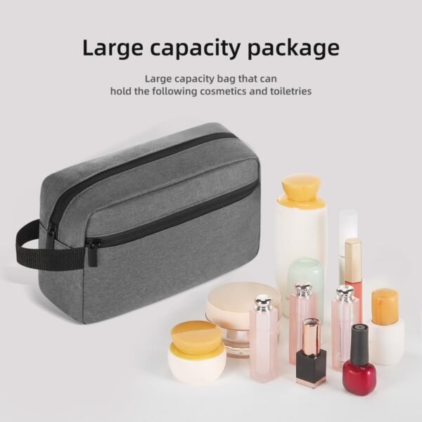 71V8LPVLxKL._AC_SL1500_.jpg Travel Toiletry bag Toiletry bag for women men Hanging Cosmetic bag Travel accessories for Women Men (Grey)