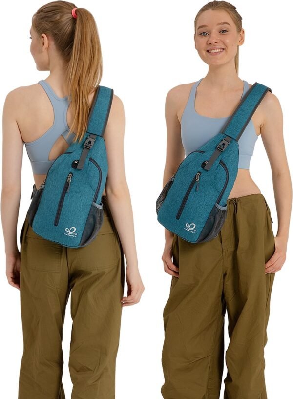 71WHGggTE6L._AC_SL1500_.jpg WATERFLY Crossbody Sling Backpack Sling Bag Travel Hiking Chest Bag Daypack