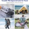 SURE LOCK TSA Compatible Travel Luggage Locks, Inspection Indicator, Easy Read Dials - 2 pack