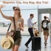 71WYcHM6CHL._AC_SL1500_.jpg Magnetic Hat Clip for Travel on Bag, 2Pcs Brown Silicone Hat Clip Magnet Hat Holder Hat Hook for Bag Tote Luggage, Beach Straw Hat Carry Clip, Vacation Traveling Essentials Accessory