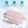 71WvfHAwWLL._AC_SL1500_.jpg BAGSMART Makeup Bag Travel Toiletry Bag, Puffy Padded Make Up Bags for Women, Makeup Organizer Wide-open Pouch Purse, Travel Essentials for Toiletries Accessories Brushes, Camel(Brown)