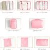 8 Set Packing Cubes for Suitcases Travel Luggage Packing Organizers,Travel Essentials Luggage Organizer Accessories for Shoe Bag Tioletry Bag Laundry Bag (Pink)