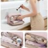 71XQt898XwL._AC_SL1500_.jpg BAGSMART Makeup Bag Travel Toiletry Bag, Puffy Padded Make Up Bags for Women, Makeup Organizer Wide-open Pouch Purse, Travel Essentials for Toiletries Accessories Brushes, Camel(Brown)