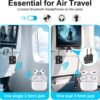71YyiTTtLLL._AC_SL1500_.jpg 2025 Pro Bluetooth 5.4 Transmitter Receiver, 2-in-1 Wireless Audio Adapter for Airplane/TV/PC/Gym - Dual Link Headphone, Low Latency, Battery Display, Built-in Mic, 30H Playtime, Aviation Metal Frame