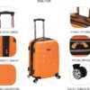 Rockland Melbourne Hardside Expandable Spinner Wheel Luggage, Red, Carry-On 20-Inch