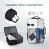 71a03e0pwoL._AC_SL1500_.jpg Carry On Backpack, 50L Travel Backpack, Luggage Backpack TSA Flight Approved Laptop Backpack for Men & Women, Large Expandable Bag 40L Daypack Lightweight Business Weekender Bag, Black