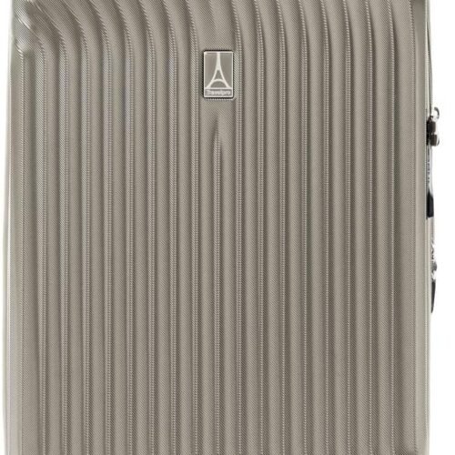 71awm5Nq7aL._AC_SL1500_.jpg Travelpro Maxlite Air Hardside Expandable Carry on Luggage, 8 Spinner Wheels, Lightweight Hard Shell Polycarbonate Suitcase, Champagne, Carry On 21-Inch